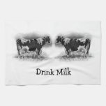 Holstein-Kühe im Bleistift: Getränk-Milch: Molkere Küchenhandtuch