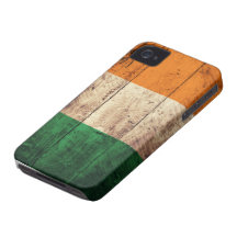 Hölzerne Irland-Flagge iPhone 4 Case-Mate Hülle