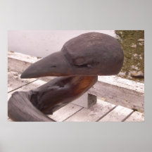 hölzerne Krähe Plakatdrucke