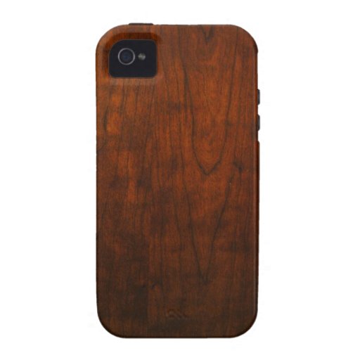 Hölzerne Mahagonibeschaffenheit Case-Mate iPhone 4 Hüllen