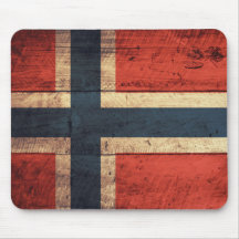 Hölzerne Norwegen-Flagge Mauspad