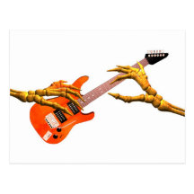 Hölzerner Handspiel-E-Gitarren-Geschenkentwurf Postkarte