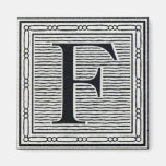 Holzschnitt Woodblock Initiale der Holztype-"F" Magnets