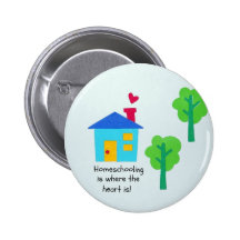 Homeschooling ist, wo das Herz ist! Anstecknadelbutton