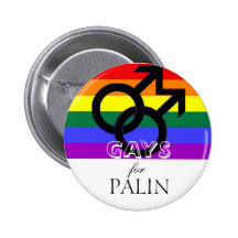 HOMOSEXUELLE für Palin Anstecknadelbuttons