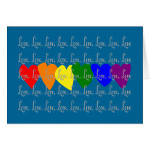 Homosexuelle/lesbische "Liebe" verdrehte Regenboge Grußkarten