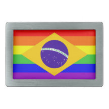 homosexuelle stolze Regenbogenflagge Brasilien-Lan Gürtelschnallen