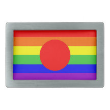 homosexuelle stolze Regenbogenflagge Japan-Landes Rechteckige Gürtelschnalle