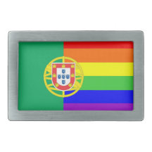 homosexuelle stolze Regenbogenflagge Portugal-Land Gürtelschnallen