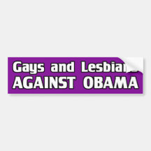 Homosexuelle und Lesben gegen Obama-Autoaufkleber