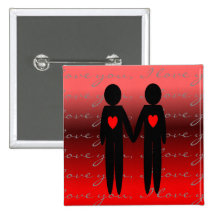 Homosexuelle Valentinsgruß-Karten und Geschenke Buttons