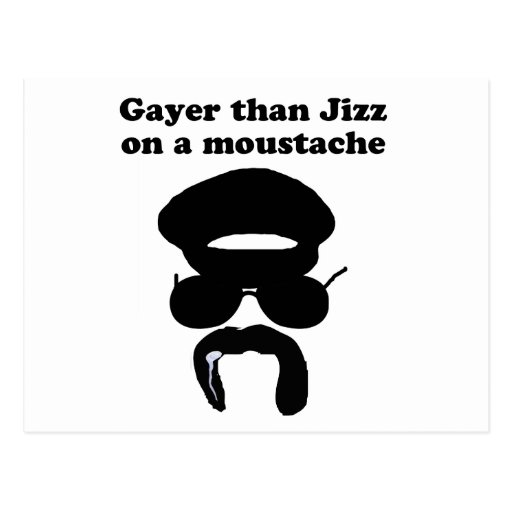 Homosexueller als Jizz auf einem Schnurrbart Postkarten