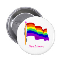 Homosexueller atheistischer Knopf Button