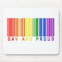 Homosexueller und stolzer Bar-Code Mauspad