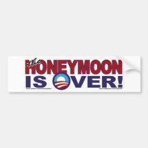 HONEY-MOON-IS-OVER AUTO STICKER