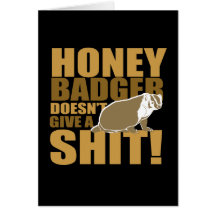 Honeybadger interessieren sich nicht grußkarte