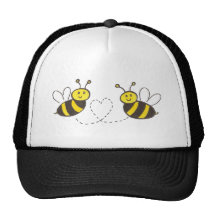 Honig-Bienen mit Herzen Baseballmütze