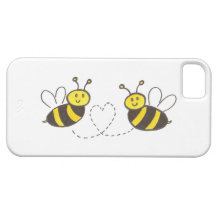 Honig-Bienen mit Herzen iPhone 5 Etui