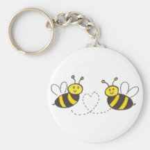 Honig-Bienen mit Herzen Schlüsselbänder