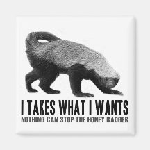 Honig-Dachs - I nimmt, was I will Magnets
