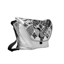 Honigbiene - abstrakte Kunst-Bote-Tasche Kurier Taschen