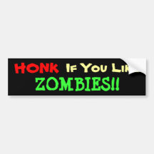 Honk für Zombies Auto Aufkleber
