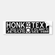 Honk wenn Sie Liebe-Jesus-Text, wenn Sie wollen, u Autoaufkleber