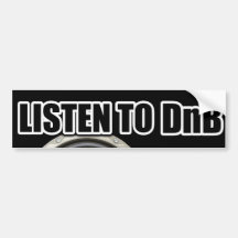 HÖREN Sie ZUM DNB MUSIK Trommel- und Baßgang Autosticker