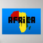 Horizontale Ragga Afrika Plakat-Karte von Afrika
