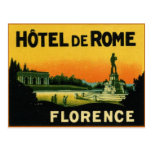 HOTEL DeROME Florenz Italien Postkarte