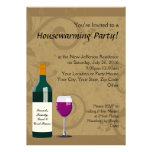Housewarming-Party Einladungen, Wein-Thema