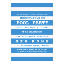 Housewarming-Pool-Party Einladungen