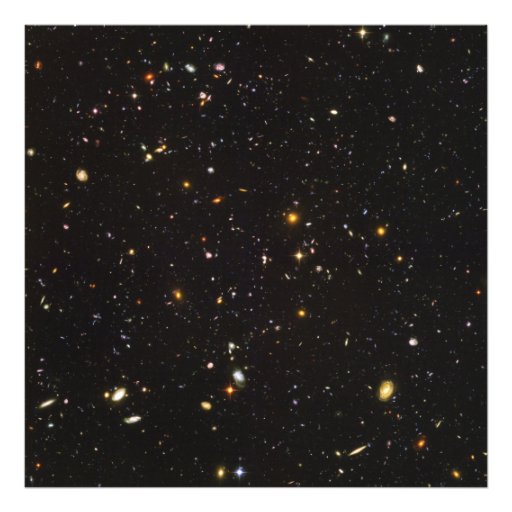 Hubble ultra tiefe Feld-Ansicht von 10.000 Galaxie Kunstphoto