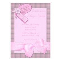 Hübsch in den rosa Baby-Mädchen-Baby-Duschen-Einla