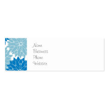 Hübsche blaue Blumen-Blüten-Blumenmuster-Druck Visitenkartenvorlage