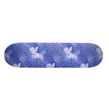 Hübsche Indigo-Blumen-Beschaffenheits-Collage Skateboardbretter