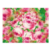 Hübsche rosa Rosen postkarten