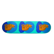 Hübscher roter Kitty Personalisiertes Skatedeck