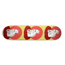 Hübscher weißer Kitty Individuelle Skateboarddecks