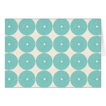 Hübsches aquamarines Aqua-Türkis-Blau kreist Schei Karten