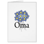 Hübsches blaues Blume Oma T-Shirt Grußkarte