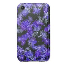 hübsches funky Indigofrühlingsgänseblümchen-Blumen iPhone 3 Case-Mate Hüllen