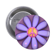 Hübsches rosa Friedenszeichen Anstecknadel