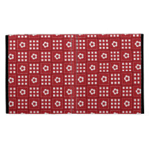 Hübsches rotes Blumen-Patchwork-Steppdecken-Muster