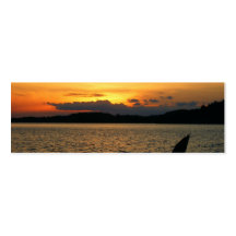 Hübsches Sonnenuntergang-Lesezeichen Visitenkartenvorlage