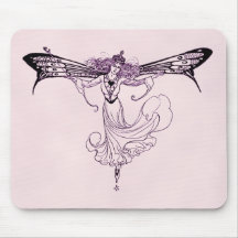 Hübsches Vintages feenhaftes Abziehbild Mousepads
