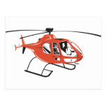 Hubschrauber-Chopper Retro Postkarte