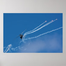 Hubschrauber-Schießen-Aufflackern Plakatdrucke