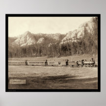 Hufeisenkurve nahe Custer Stadt Sd 1891 Plakatdrucke