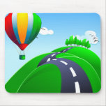 Hügelige Straße mit Ballonen, mousepad